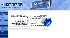 Desktop Screenshot of hostmasterei.de