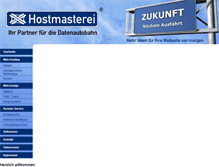 Tablet Screenshot of hostmasterei.de